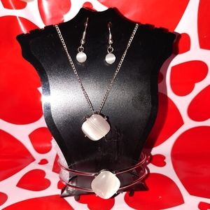 Jewelry clear quartz Set 3 pieces